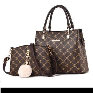 Beautiful design  leather 2 in 1 tote bag
